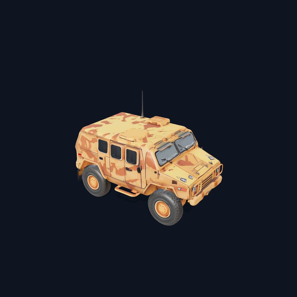 Desert Camouflage Armored Vehicle model pack